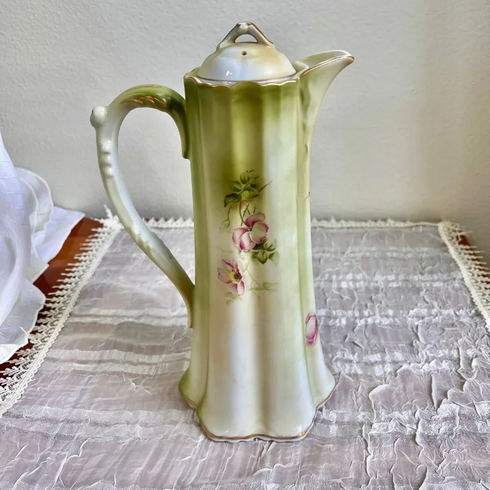 Vintage Teapot, Coffee Pot, Vintage Nippon Porcelain Teapot, Chocolate Pot